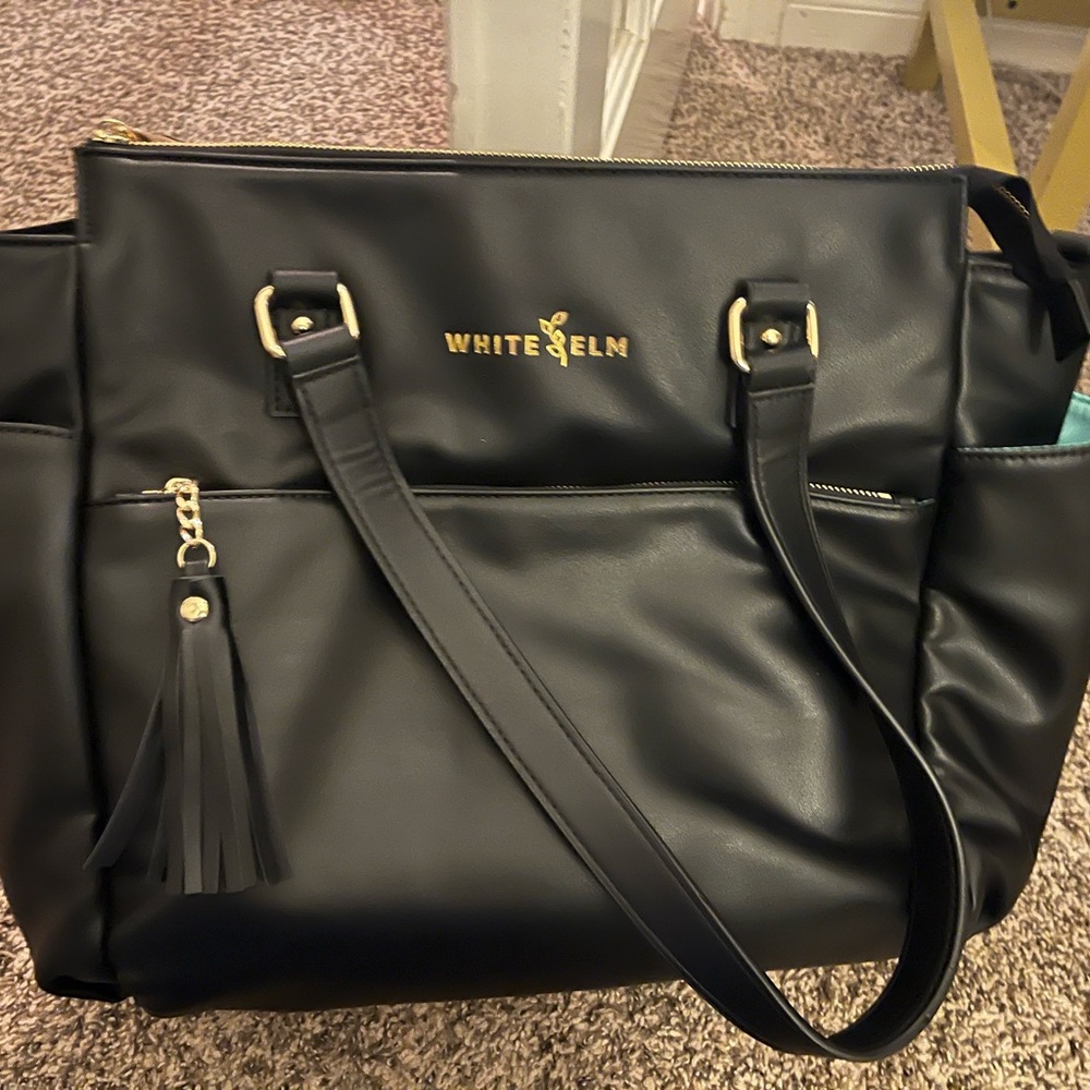 White Elm Gemini Bag with luggage strap
